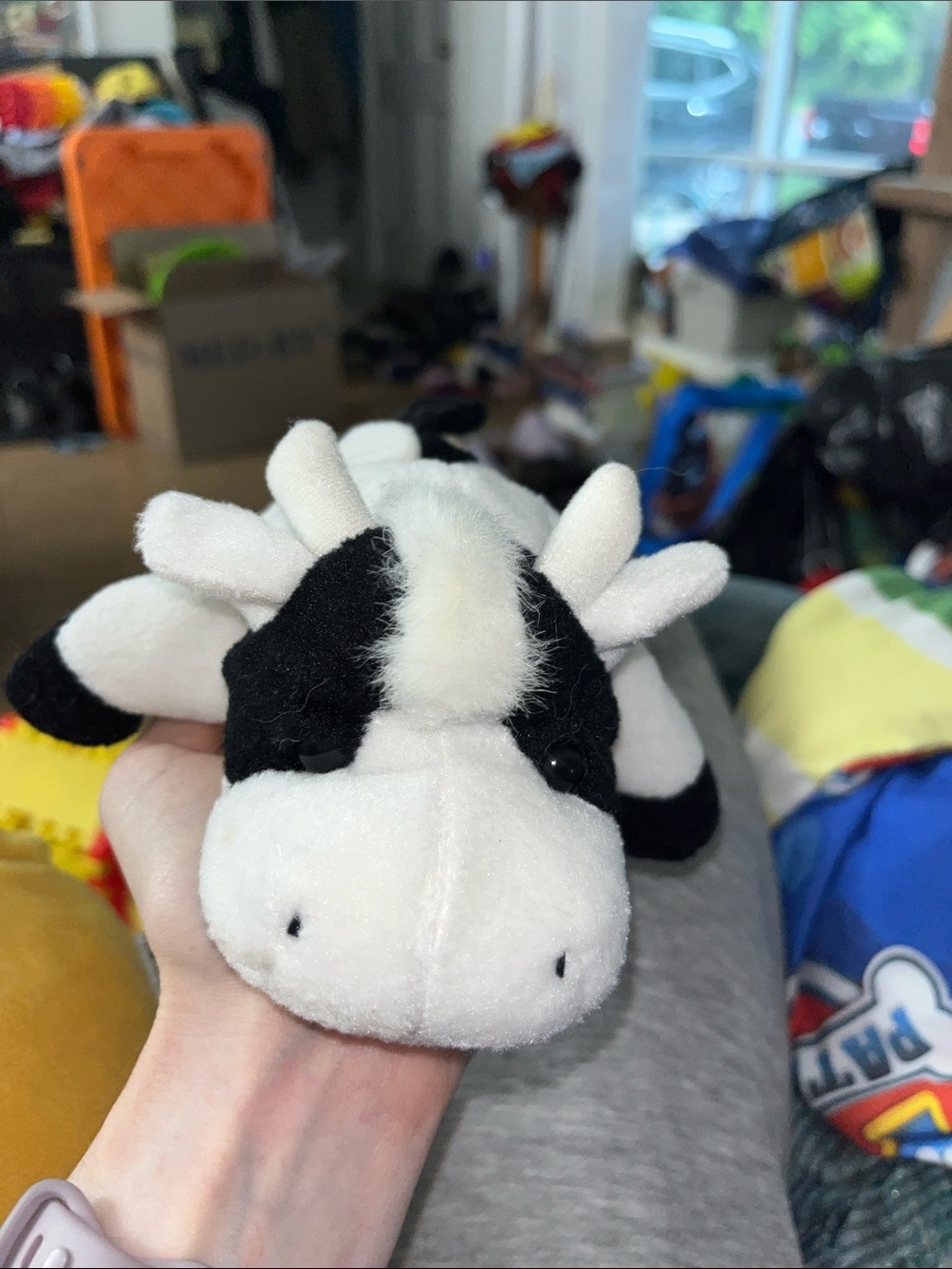 Black & White Cow Plush Stuffed Animal - Adorable Kids Toy Ganz Molly Cow 1996